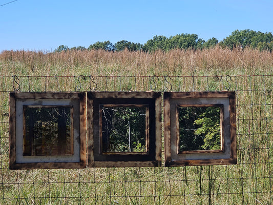 Cowhide Framed Mirror